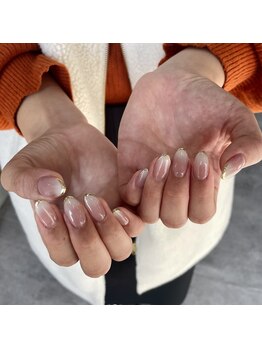 ミントリーフ バイ リート(Mint leaf by Reat)/グラデ×ミラーフレンチ