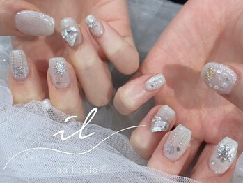 イル 神戸店/ホワイト×雪ネイル