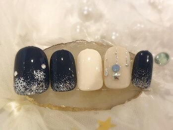ブレス 天童店(BLESS)/雪化粧ネイル