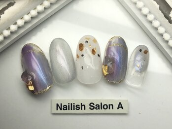 ネイリッシュサロン エー(Nailish Salon A)/マグネットニュアンスネイル