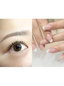 ネイル・アイメニューの同時施術が可能