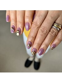 ニュアンスミラーアートネイル