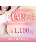 【女性限定】脇脱毛￥1100【地域最安値】