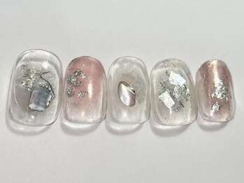 ネイルメゾン 渋谷店(NAIL MAISON)/クリアミラーシェル￥4500