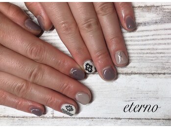 エテル(eterno)/ネイティブ柄ネイル