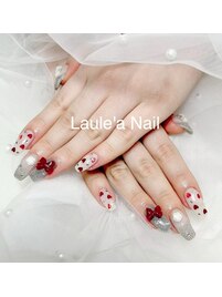 バレンタインネイル