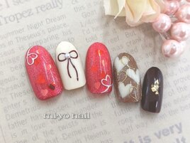 バレンタインネイル★定額¥9900