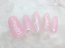 ネイルサロン あかねいろ/春夏 シェル ニュアンス