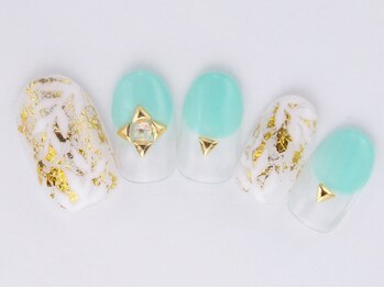 ネイルサロン ドレリッチ 大宮店(drerich)/ホイルリーフ柄