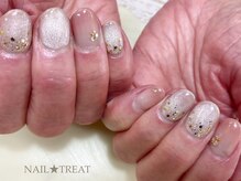 ネイルトリート 茨木駅前店(NAIL TREAT)/ホワイトマグネット＆ベージュ系