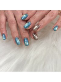 マグネット×オーロラネイル