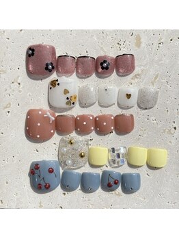 フット春ネイル