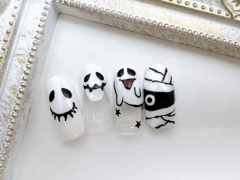 ネイル アンド アイラッシュ虹/ハロウィン追加アート