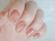 スープ(SOUP)/シアー マーブル 囲みラメライン