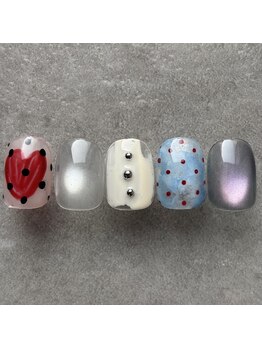 タオドットネイル(TAO...nail)/【定額】アシメデザインアート