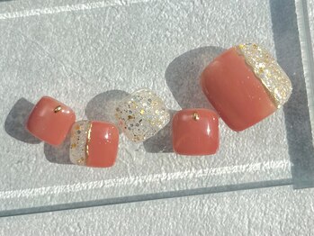 ラメバイカラーフット