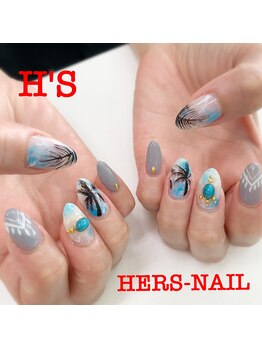 ベベ 伊丹店(BeBe)/ヤシの木ネイル