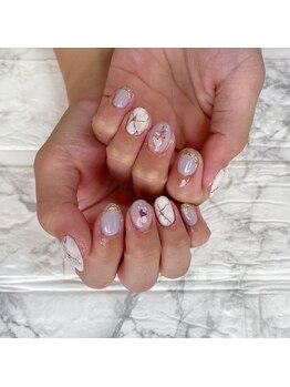 大理石/ショートnail