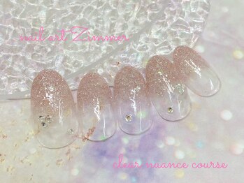 ネイルアート ジマー/クリアニュアンスコース