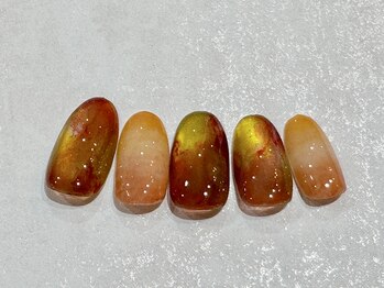 ネイルサロン ロゼプリュム/紅葉マーブル