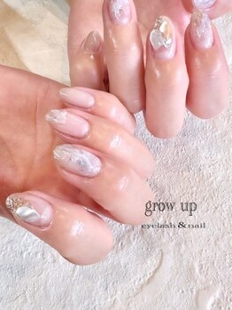 グローアップ(grow up)の写真/《新規/ニュアンスアート¥5500~・オフ無料》上品な色味とデザインで、美しく映える手元/爪先へ。