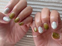 ケイアイエムネイル(KIM nail)/マグネット×グリーングラデ♪