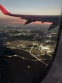 アディ アンド ブロウ 柏店(Adii & Brow) 飛行機からの夜景が綺麗でした☆