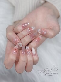 バレンタインネイル