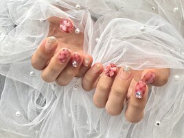 チェック柄にハート