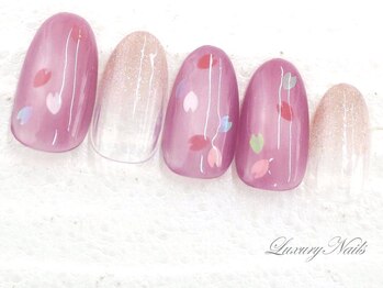 ラグジュアリーネイルズ カワグチ(Luxury Nails Kawaguchi)/うるうる*桜Nail