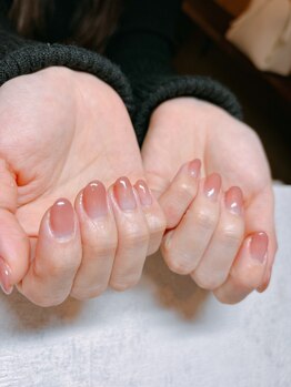 ローネイル(Raw nail)の写真/【ワンカラー+キューティクルケア+フィルイン￥7500-】爪を削らないパラジェルで爪を傷めずネイルを楽しむ!