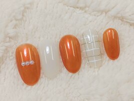 オーロラチェックネイル