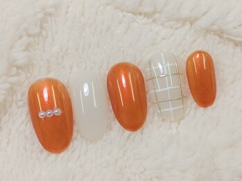 オーロラチェックネイル