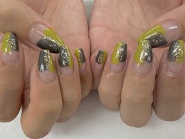 【稗田】塗りかけシンプルネイル