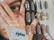 ココネイル 吉祥寺(coco.nail)/ガーリー　リボン　レース