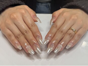 ハルネイル 立川店(Hal nail)の写真/【ワンカラー￥6,000】華やかで上品な指先へ♪オフィスにもおすすめ◎シンプルかつ上品で可愛いお手元に★
