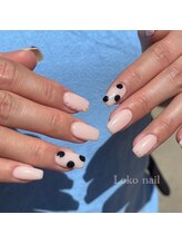 ロコネイル(Loko nail)/ピンク×ドットネイル