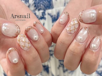 アルスネイル(Ars nail)/ホワイトキルティングネイル