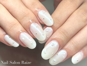 ライズ 本町店(Raize)/ホワイト/パールネイル/秋
