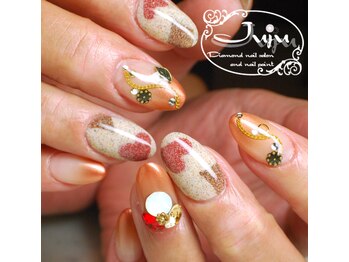 ジュジュ(Juju)/秋色 トランプ柄ネイル