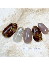 ネイルサロン クイル(QUILL)/12月大理石（１）