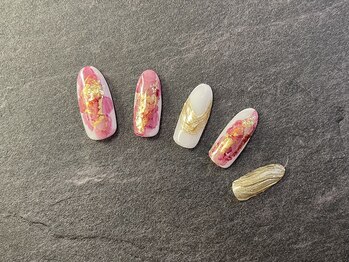 グラマーネイル(Glamor nail)/インクアート×ゴールド