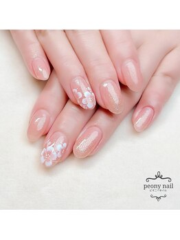 ピオニーネイル(peony nail)/グラデーションフラワー