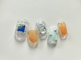 貝殻パーツアート