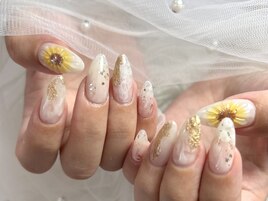 #ひまわりネイル