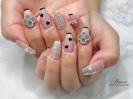 スキニー×黒ハートホロ