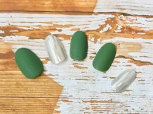 ネイルズアリー 立川店(Nails ally)/グリーン×マットネイル