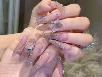 レアネイル 渋谷店(Le’a nail)の写真/大人のハートを射抜く《スカルプ・長さだし》♪リボン・蝶々・Vカット、キャラクターパーツも多数ご用意☆