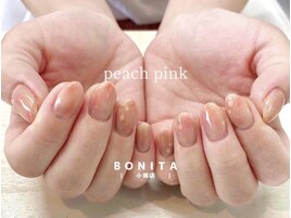 ピーチピンクネイル