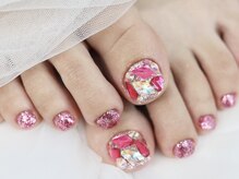 リアンジェ(Lianje)/フットネイルキラキラ埋めつくし